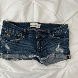 Abercrombie & Fitch Dark Blue Jean Shorts
